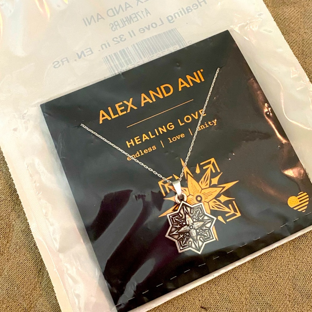Alex & Ani Healing Love adjustable silver necklace